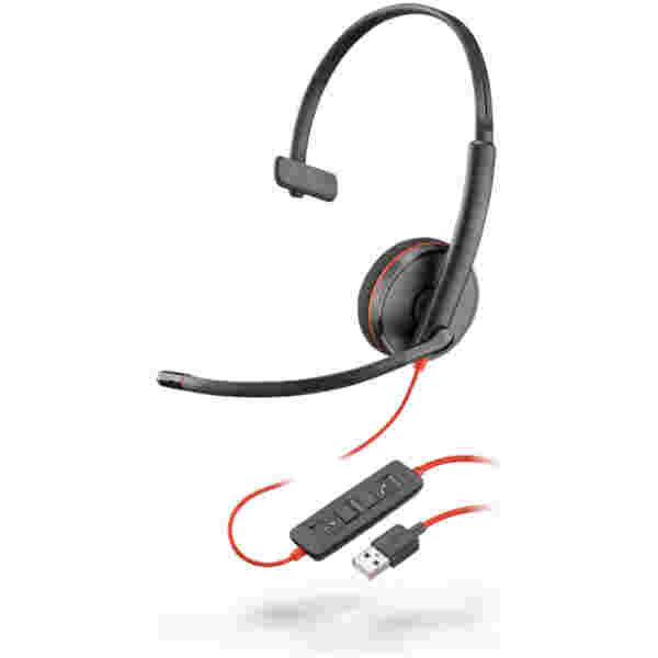 Slušalke žične naglavne USB stereo Poly Plantronics Blackwire C3210 (209744-201)