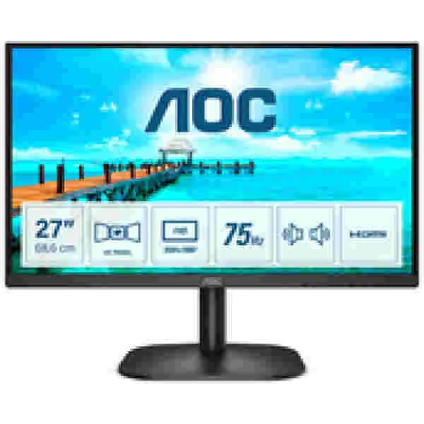 Monitor AOC 68,6 cm (27,0") 27B2AM 1920x1080 75Hz VA 4ms VGA HDMI Zvočniki  3H - Image 5