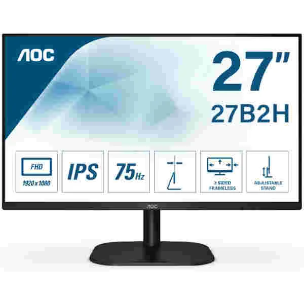 Monitor AOC 68,5 cm (27,0") 27B2H 1920x1080 75Hz IPS 7ms VGA HDMI 3H sRGB101% - slika 4