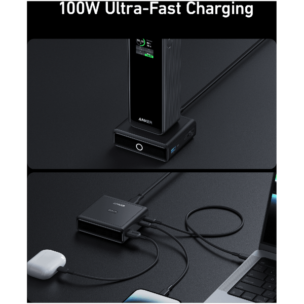 Anker 100W polnilna baza za Prime Powerbank, črn - Image 3