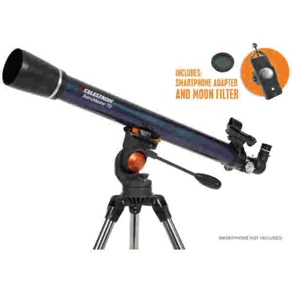 Celestron Teleskop AstroMaster 70 AZ + nastavek za telefon in filter za luno