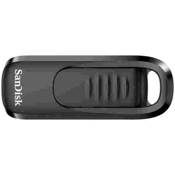 Spominski ključek 128GB USB 3.2 Sandisk Ultra Slider 400MB/s plastičen drsni črn (SDCZ480-128G-G46)