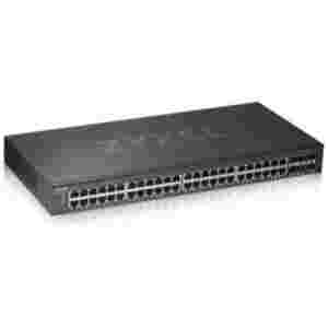 STIKALO 48-PORT ZYXEL GS1920-48v2 50Port Smart Managed Switch 44x Gig. Copper in 4x Gigabit dual pers. hybrid mode standalone ali NebulaFlex Cloud