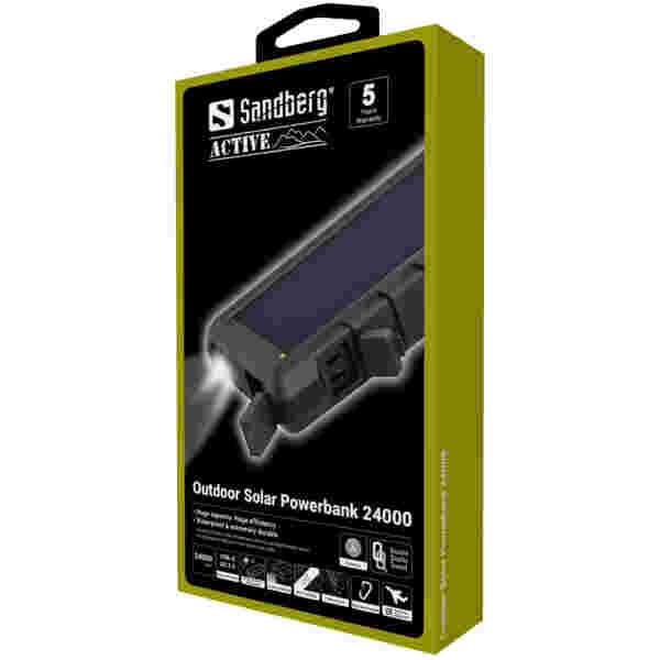 Sandberg Outdoor Solar Powerbank 24000 prenosna baterija - Image 2