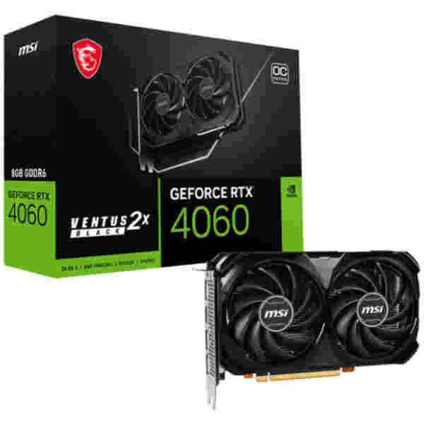 Grafična kartica nVidia RTX4060 MSI Ventus 2X - 8GB GDDR6 (RTX 4060 VENTUS 2X BLACK)