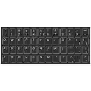Nalepka za Tipkovnico US vsi znaki-beli