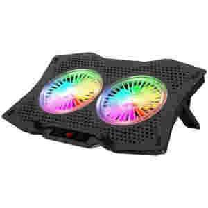 Stojalo za prenosnik HAVIT do 17" - nastavljiva višina 2x tih ventilator USB RGB LED (HV-F2072)