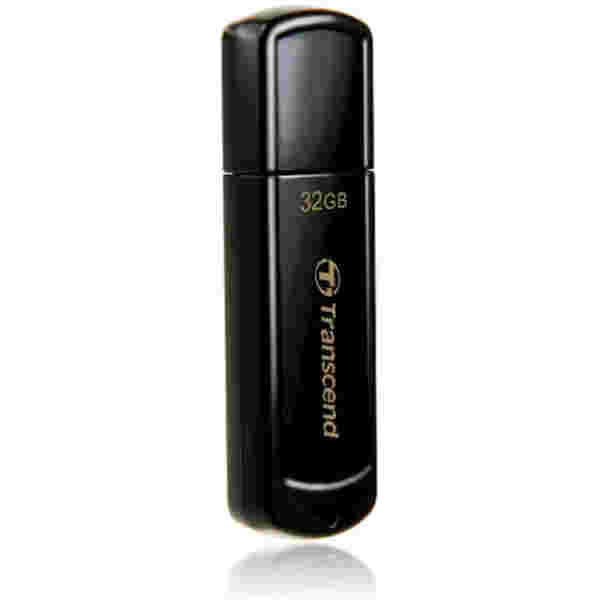 Spominski ključek 32GB USB 2.0 Transcend JF350 16MB/s - plastičen/s pokrovčkom/črn (TS32GJF350)