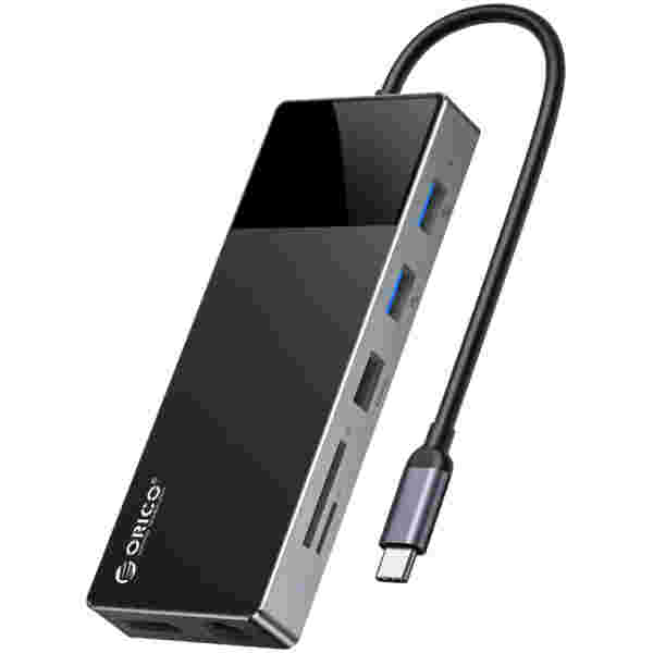 Priklopna postaja USB-C => Orico 4x USB-A 2x HDMI DP RJ45 3