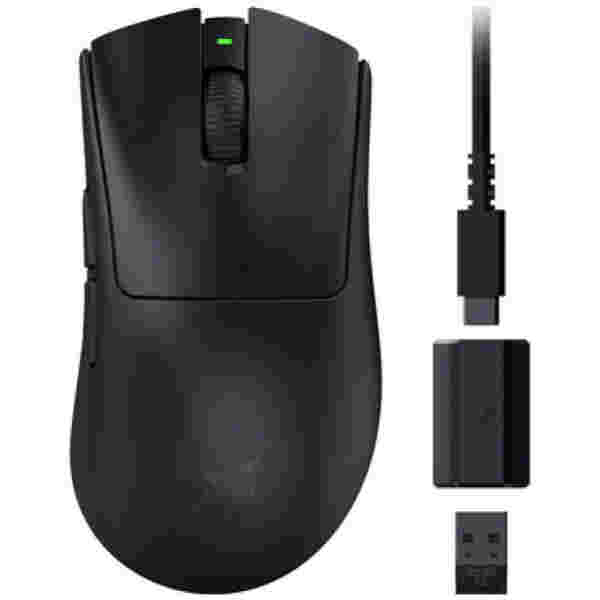 Miš Razer brezžična DeathAdder V3 Hyperspeed optična gaming 8 gumbov 26000DPI črna (RZ01-05140100-R3G1)