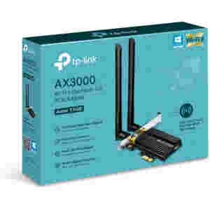 Brezžični mrežni adapter PCIe TP-Link WiFi6 802.11ax AX3000 2402Mbit/s Dualband 2x antena BT 5.0 (Archer TX50E)