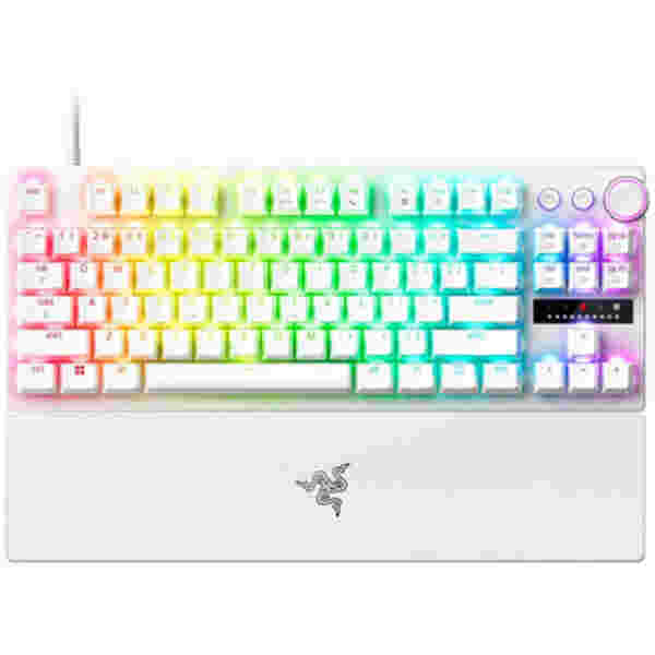 Gaming Tipkovnica USB-C Razer huntsman V3 Pro Tenkeyless SLO | SLO gravura bela RGB (RZ03-04981700-R3M1)