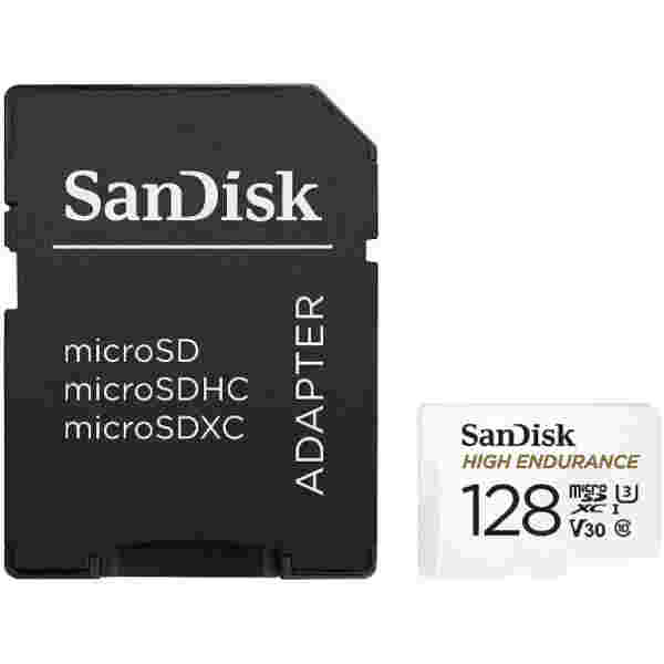 Spominska kartica SDXC-Micro 128GB Sandisk High Endurance 100MB/s/40MB/s U3 V30 UHS-I +adapter (SDSQQNR-128G-GN6IA)