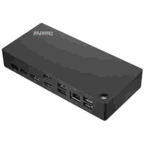 Priklopna postaja USB-C => Lenovo ThinkPad Universal 2xDisplayPort HDMI 3xUSB3.2 2xUSB2.0 USB-C 90W 1xRJ45 Stikalo za vklop (40AY0090EU)