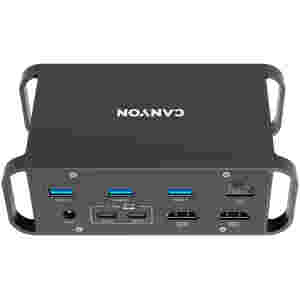 Priklopna postaja USB-C => Canyon 2xHDMI 2xUSB3.0 2xUSB2.0 4xUSB-C čitalec kartic SD/microSD (CNS-HDS95ST)