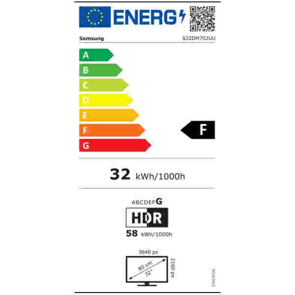 5") LS32DM702UUXDU 3840x2160 Smart TV Tizen VA 4ms 2x HDMI USB-C 65W 2xUSB2.0 Zvočniki 2x5W  NTSC72% BT WiFi 2xUSB2.0 HDR10 M7 črna