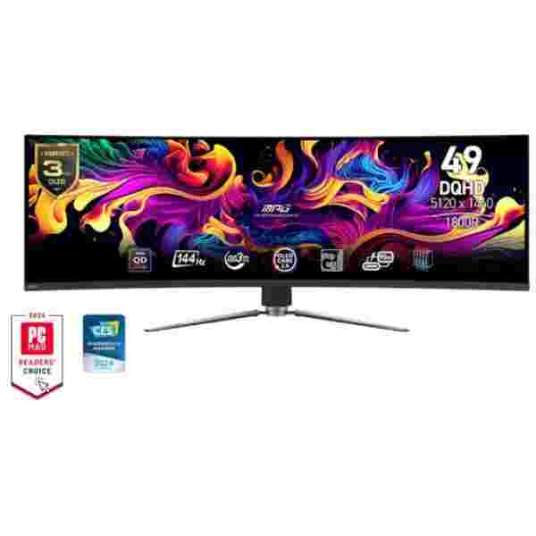 Zaslon MSI MPG 491CQP 49" / DQHD / QD-OLED / 144Hz / 0.03ms (GtG) / ukrivljen (črn)