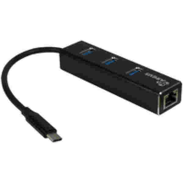 HUB USB-C => 3xUSB3.0 LAN RJ45 100/1000 Inter-Tech Argus IT-410 (88885440) - Image 4