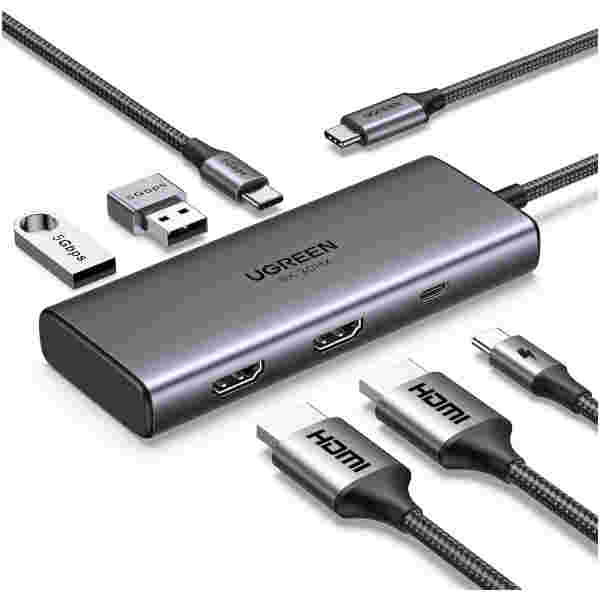 Ugreen 6v1 USB-C 100W PD priklopna postaja