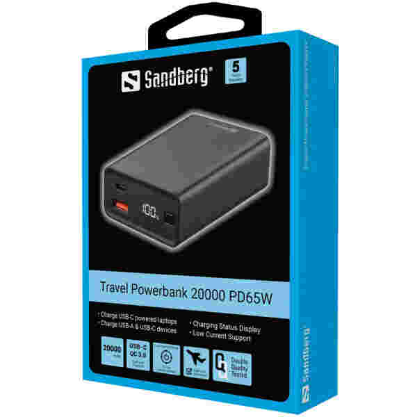 Sandberg Travel Powerb 20000 PD65W