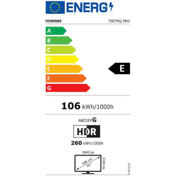 HISENSE QLED TV UHD 75E7NQ PRO - Image 3