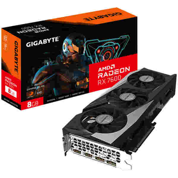 Grafična kartica AMD RX 7600 GigaByte Gaming OC - 8GB GDDR6  | 3xDisplayport 2.1 1xHDMI 2.1a (GV-R76GAMING OC-8GD 1.0)