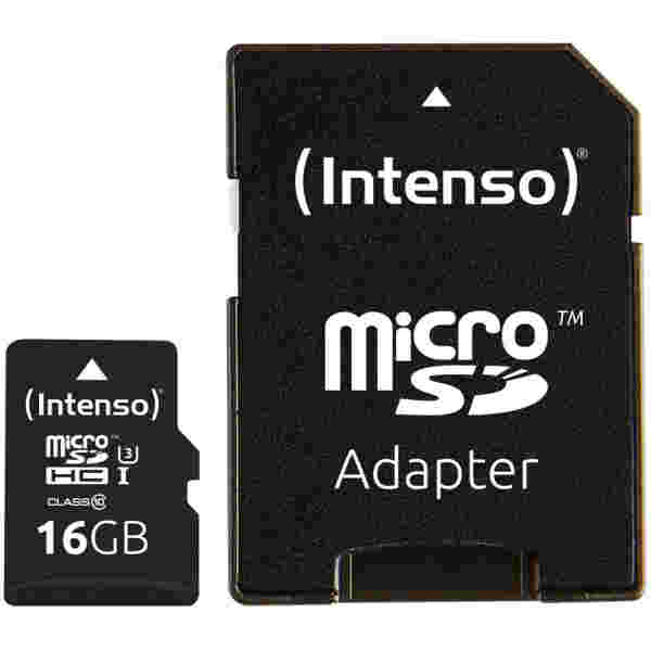 Spominska kartica SDXC-Micro 16GB Intenso 90MB/s UHS-I Class 10 Pro adapter (3433470)