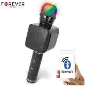 Brezžični mikrofon z zvočnikom AIO BT Forever Karaoke RGB ročni (BMS-400B)