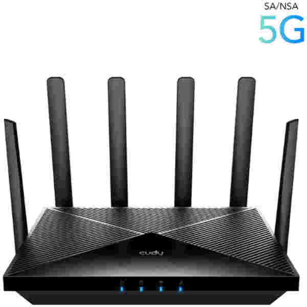 Usmerjevalnik brezžični Cudy P5 5G WiFi6 802.11ax AX3000 2402Mbit/s 5G 4xLAN 4x antena (P5_EU)