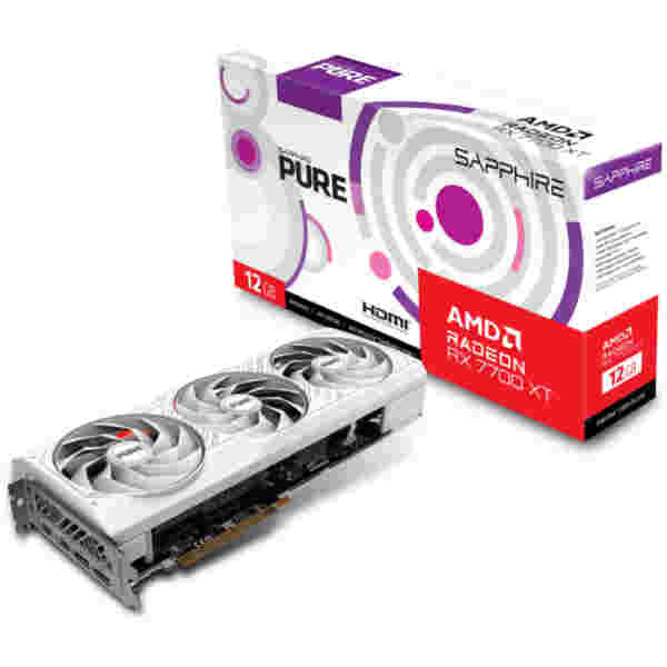 Grafična kartica AMD RX 7700XT Sapphire Gaming OC Bela - 12GB GDDR6  | 2xDisplayport 1.4a 2xHDMI 2.1a (11335-03-20G)