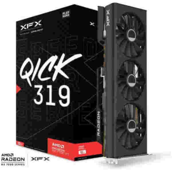 Grafična kartica AMD RX 7700XT XFX Speedster QICK 319 - 12GB GDDR6  | 3xDisplayport 2.1 1xHDMI 2.1 (RX-77TQICKB9)