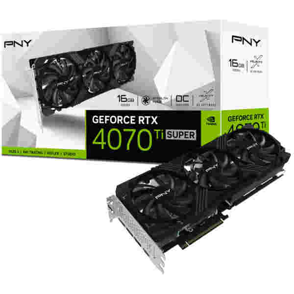 Grafična kartica nVidia RTX4070Ti Super PNY VERTO Overclocked Triple - 16GB GDDR6X (VCG4070TS16TFXPB1-O)