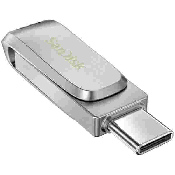 Spominski ključek 512GB USB 3.2/USB-C Sandisk Dual Luxe 150MB/s kovinski duo vrtljiv srebrn (SDDDC4-512G-G46)