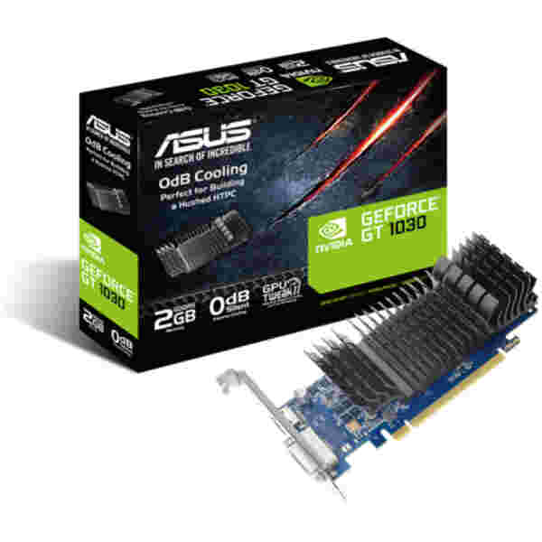 Grafična kartica nVidia GT1030 Asus GT1030-2G-BRK - 2GB DDR5 - low profile silent (90YV0AT0-M0NA00)