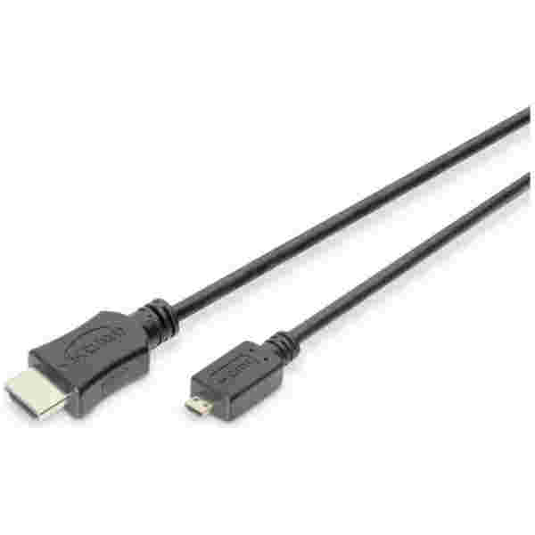 KABEL HDMI/HDMI M/M micro 1,0m Digitus 4K@60Hz črn (AK-330109-010-S)