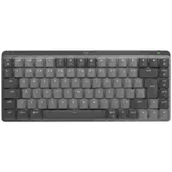 Tipkovnica brezžična + Bluetooth Logitech MX Mechanical MINI UK | SLO gravura grafitna LED osvetlitev (920-010780)