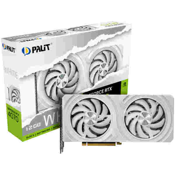 Grafična kartica nVidia RTX4070 Palit OC Bela - 12GB GDDR6X (NE64070S19K9-1048L)