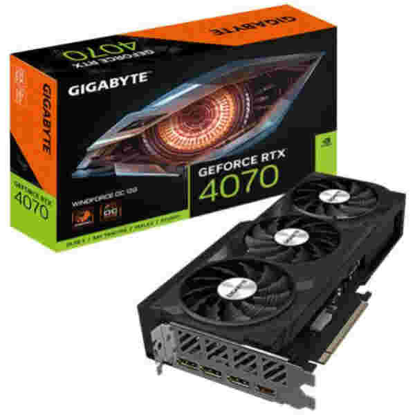 Grafična kartica nVidia RTX4070 GigaByte Windforce OC - 12GB GDDR6X (GV-N4070WF3OC-12GD)