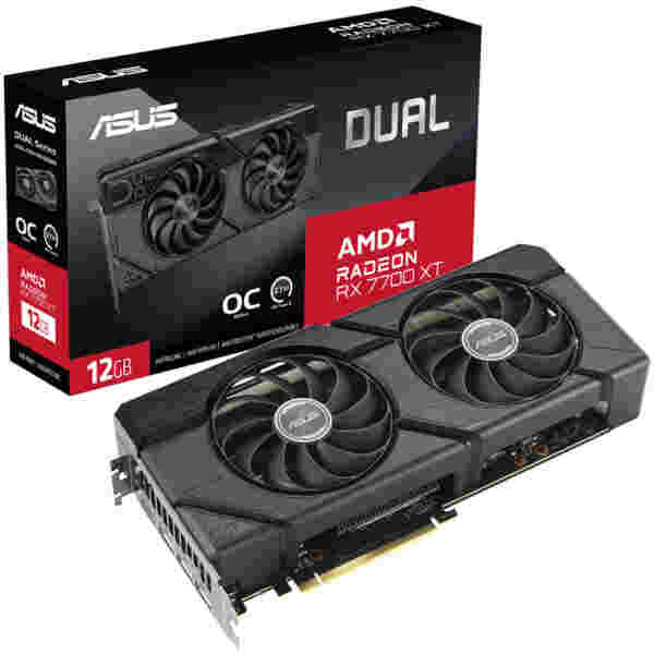 Grafična kartica AMD RX 7700XT Asus DUAL OC - 12GB GDDR6  | 3xDisplayport 2.1 1xHDMI 2.1a (90YV0JZ0-M0NA00)