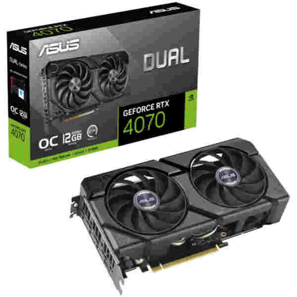 Grafična kartica nVidia RTX4070 Asus Dual EVO OC - 12GB GDDR6X (90YV0J15-M0NA00)