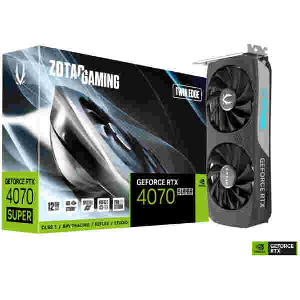 Grafična kartica nVidia RTX4070 Super Zotac Twin Edge - 12GB GDDR6X (ZT-D40720E-10M)