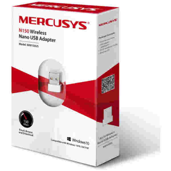 Brezžični mrežni adapter USB 2.0 MERCUSYS Nano WiFi4 802.11n N150 150Mbit/s Nano (MW150US)