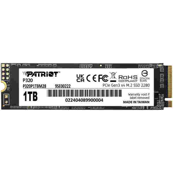 Patriot P320 1TB M.2 NVMe SSD PCIe Gen 3 x4