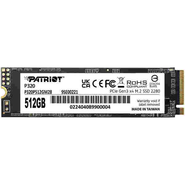 Patriot P320 512GB M.2 NVMe SSD PCIe Gen 3 x4