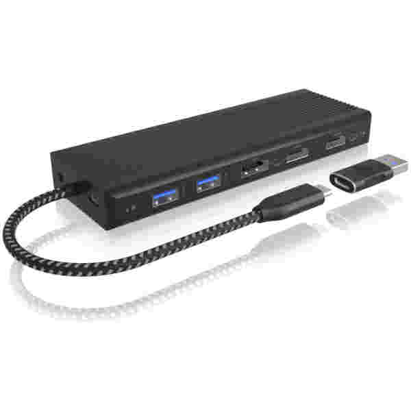 Icybox IB-DK4080AC USB-C in USB-A priklopna postaja 9v1 s Power Delivery do 100W