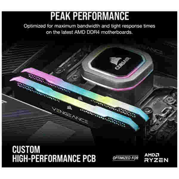 Corsair VENGEANCE RGB PRO SL 32GB (2 x 16GB) DDR4 DRAM 3600MHz PC4-28800 CL18, 1.2V/1.35V - Image 3