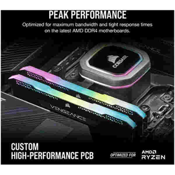 Corsair VENGEANCE RGB PRO SL 32GB (2 x 16GB) DDR4 DRAM 3200MHz PC4-25600 CL16, 1.35V - Image 3