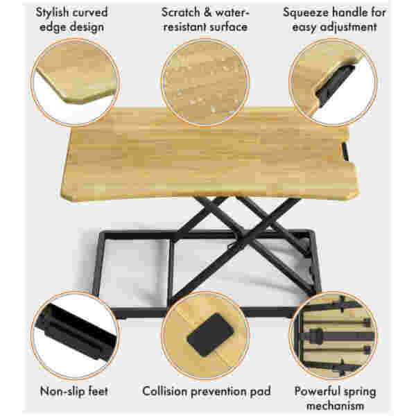 VonHaus ultra tanka Sit-Stand mizica iz bambusa - Image 4