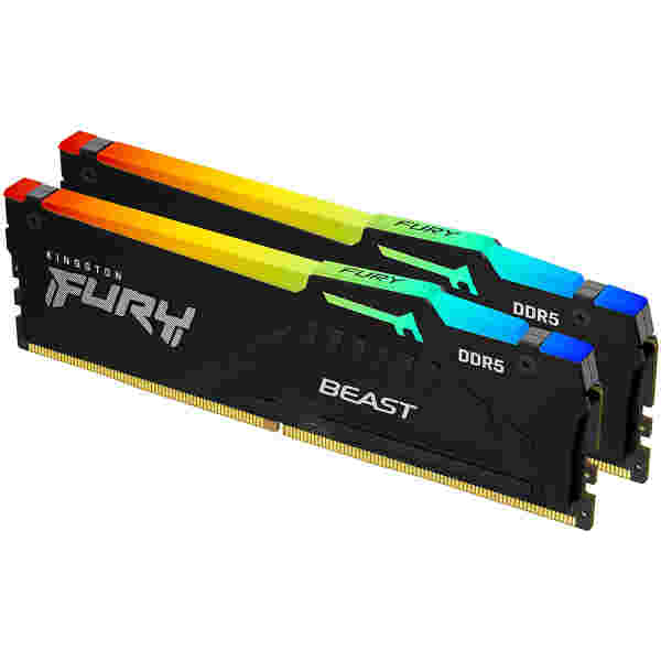 Kingston Fury Beast RGB 32GB Kit (2x16GB) DDR5-5600 DIMM PC5-38400 CL36, 1.25V - Image 3