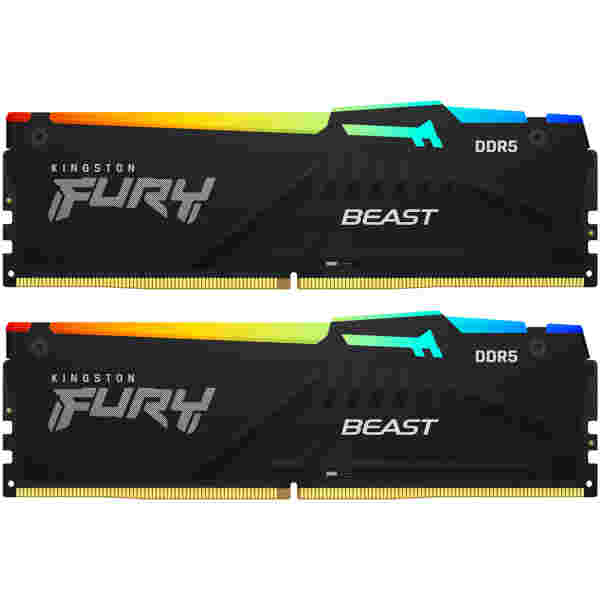 Kingston Fury Beast RGB 64GB Kit (2x32GB) DDR5-6000 DIMM PC5-48000 CL36